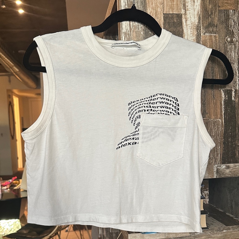Alexander Wang White Sleeveless Top